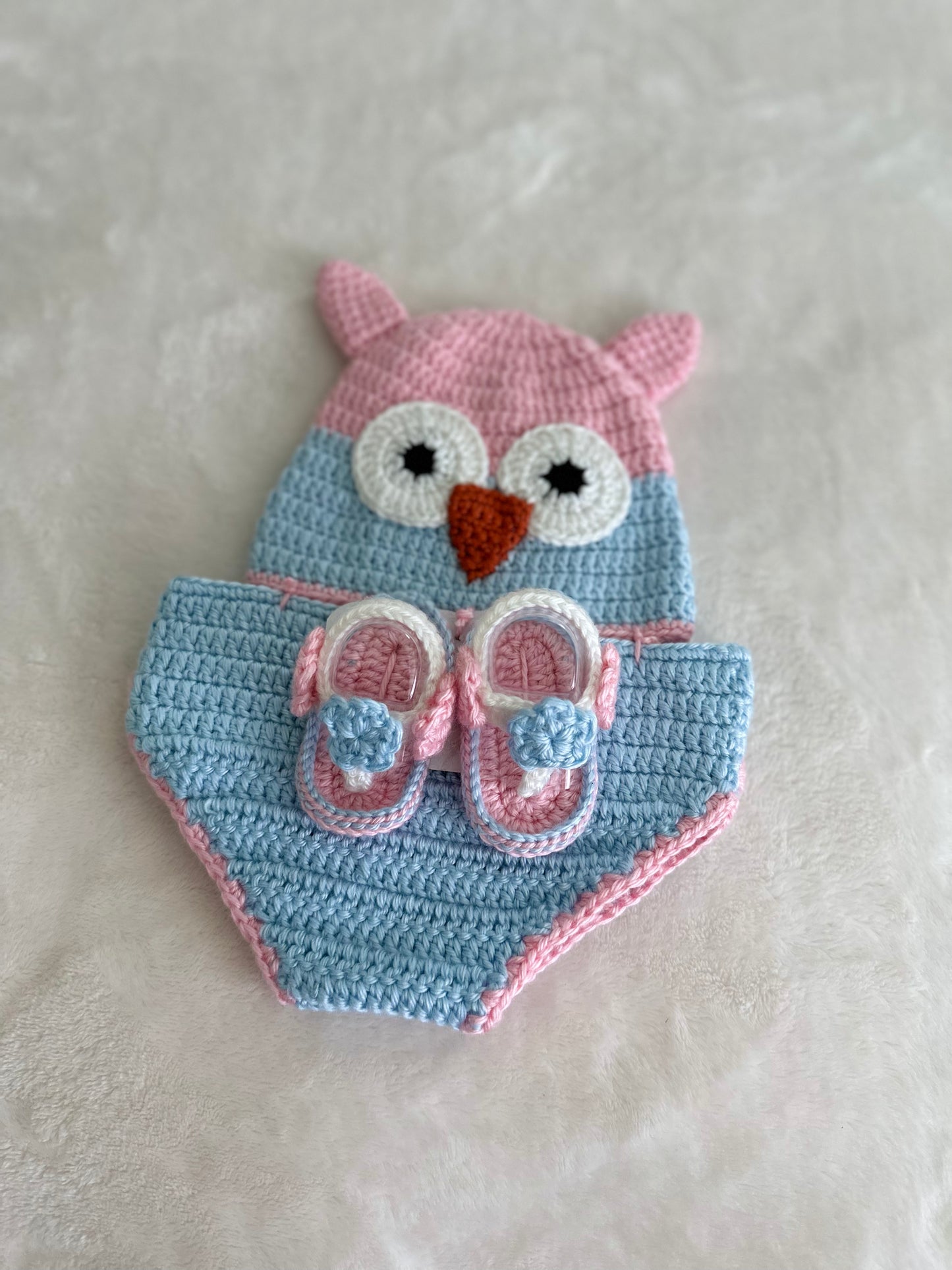 Cotton Candy Owl Baby Set