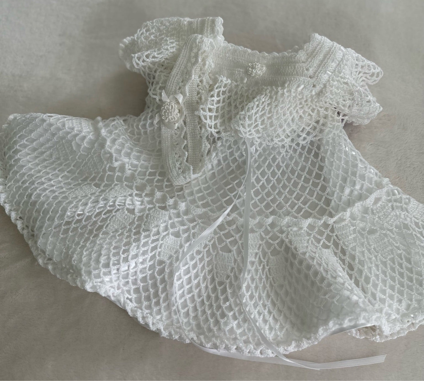 Wistful White Baby Dress and Headband