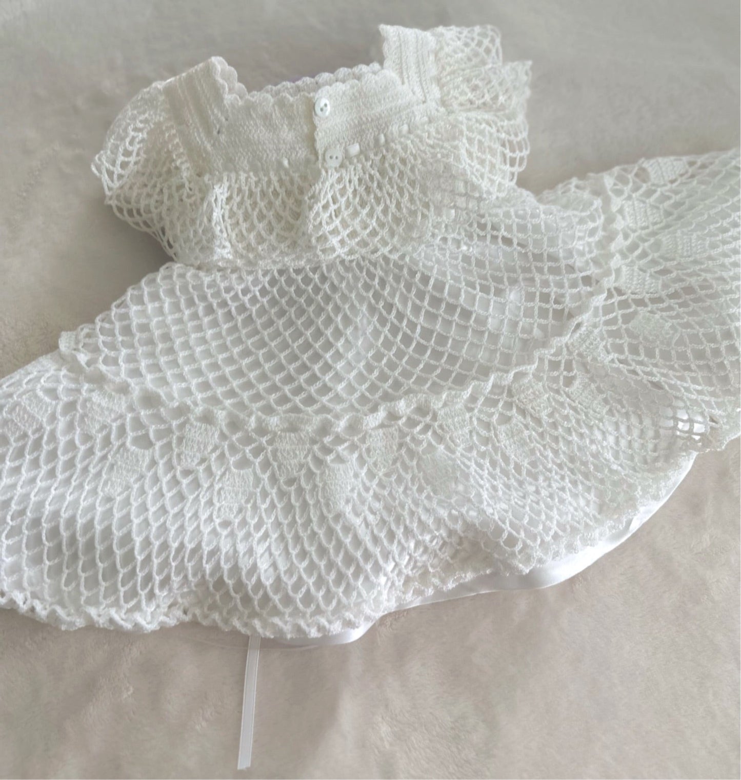 Wistful White Baby Dress and Headband