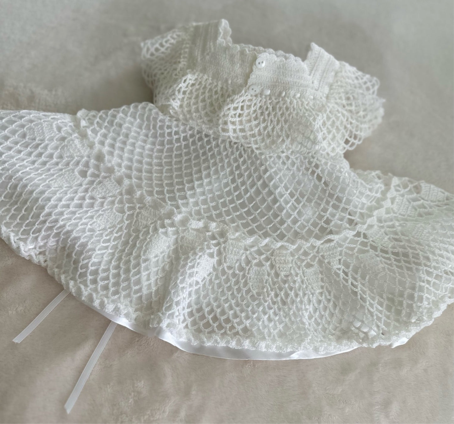 Wistful White Baby Dress and Headband