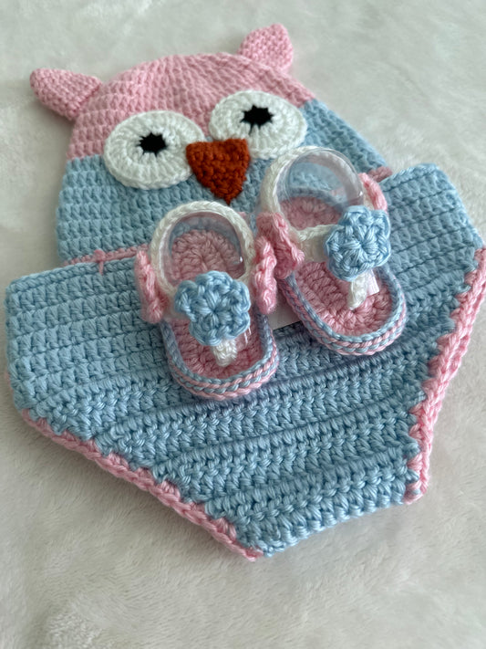 Cotton Candy Owl Baby Set