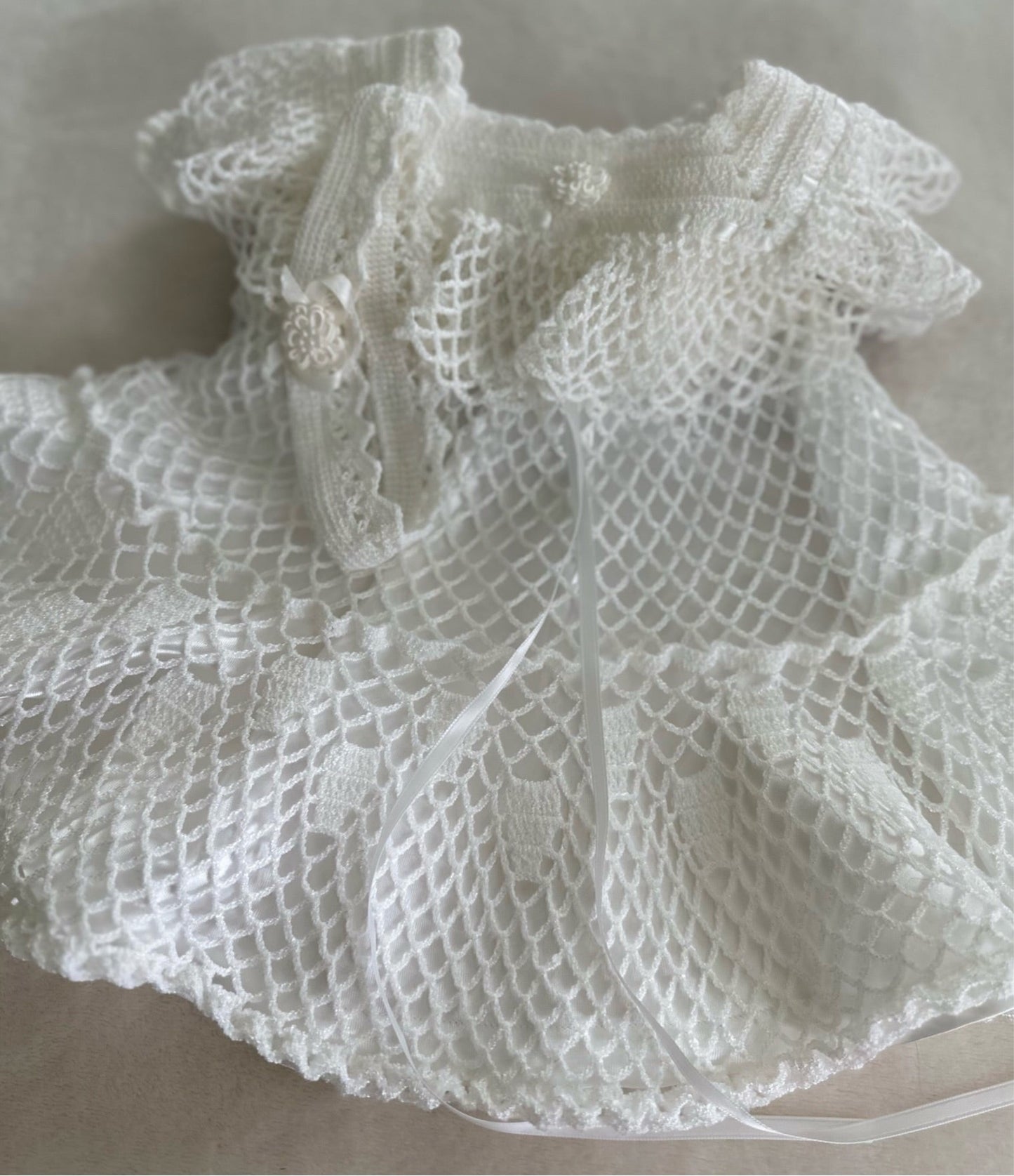 Wistful White Baby Dress and Headband