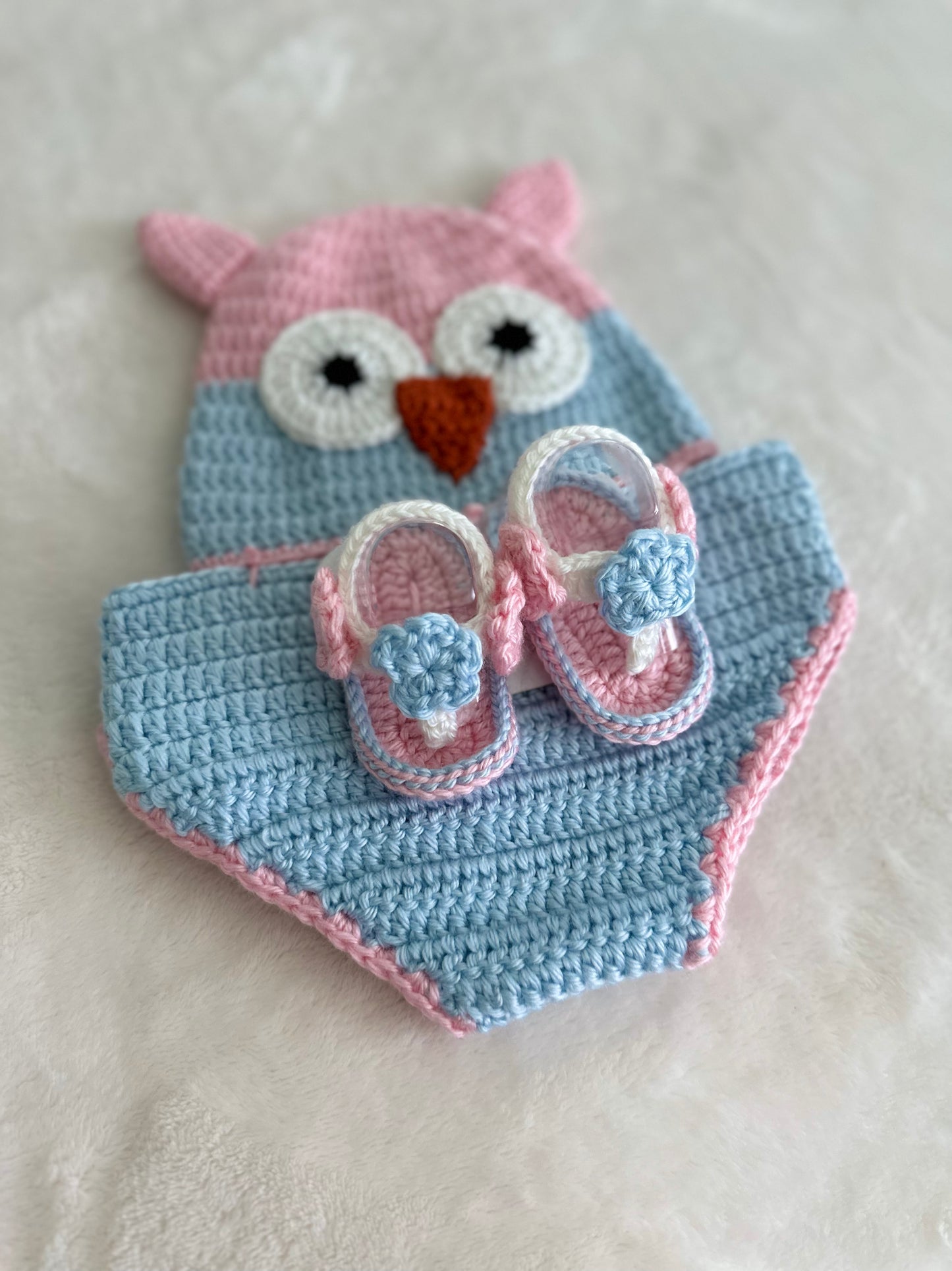 Cotton Candy Owl Baby Set